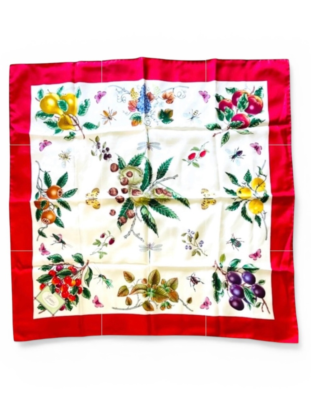 GUCCI V. ACCORNERO Silk Square Scarf 34x34